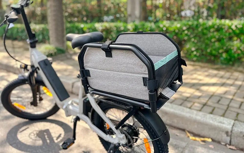 Bike pet carrier with padded interior and ventilation for small pets
