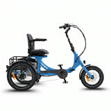 Blue tricycle with a seat on a white background #color_sky-blue