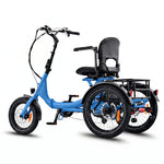 Blue tricycle with a seat on a white background #color_sky-blue