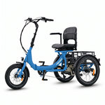 Blue tricycle with a seat on a white background #color_sky-blue