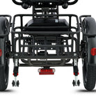 all-groups Close-up of a black three-wheeled vehicle with a basket on a white background