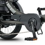 all-groups Close-up of a bicycle with 'RIDEWAVE' branding on a white background