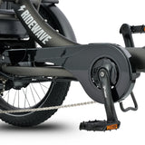 all-groups Close-up of a bicycle with 'RIDEWAVE' branding on a white background