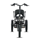 #color_graphite Graphite electric tricycle with a seat on a white background