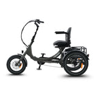 #color_graphite Graphite tricycle with a seat and basket on a white background